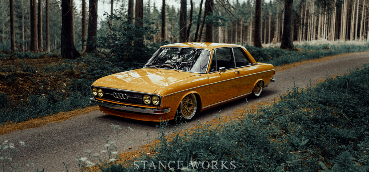 Tibetorange – David Müller's 1972 Audi 100 LS – Photographed by Mike Crawat  – StanceWorks